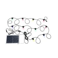 FESTOON 2 10lt LED Multi-Coloured 13m IP55 SOLAR Festoon Light Kit