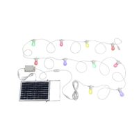 FESTOON 2 10lt LED Multi-Coloured 13m IP55 SOLAR Festoon Light Kit