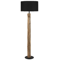 CHAD 1lt Wood/Iron Floor Lamp