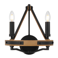 DARIEN 2lt Black Matt Wall Light