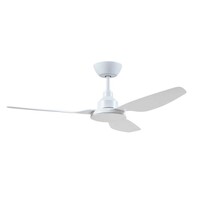 GLACIER 1200mm DC 20w Tricolour Step-Dimming 3 Blade Glass Fibre Composite Ceiling Fan