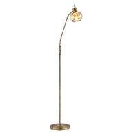 MARBELL 1lt Adjustable Metal/Glass Floor Lamp