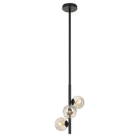 MORAN 3lt 355mm Iron Veritcal Rod Pendant (globes extra)