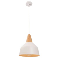 NOEL 1lt 25w 260mm Timber Metal Flex Pendant