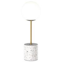 SOPHIA 1lt Opal Glass Metal Table Lamp