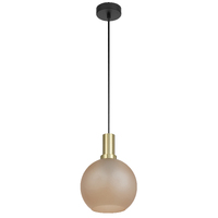 PATINO 1lt 200mm Glass Matt Brass Flex Pendant