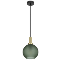 PATINO 1lt 200mm Glass Matt Brass Flex Pendant