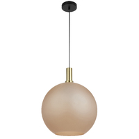 PATINO 1lt 400mm Glass Matt Brass Flex Pendant