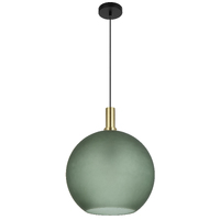 PATINO 1lt 400mm Glass Matt Brass Flex Pendant